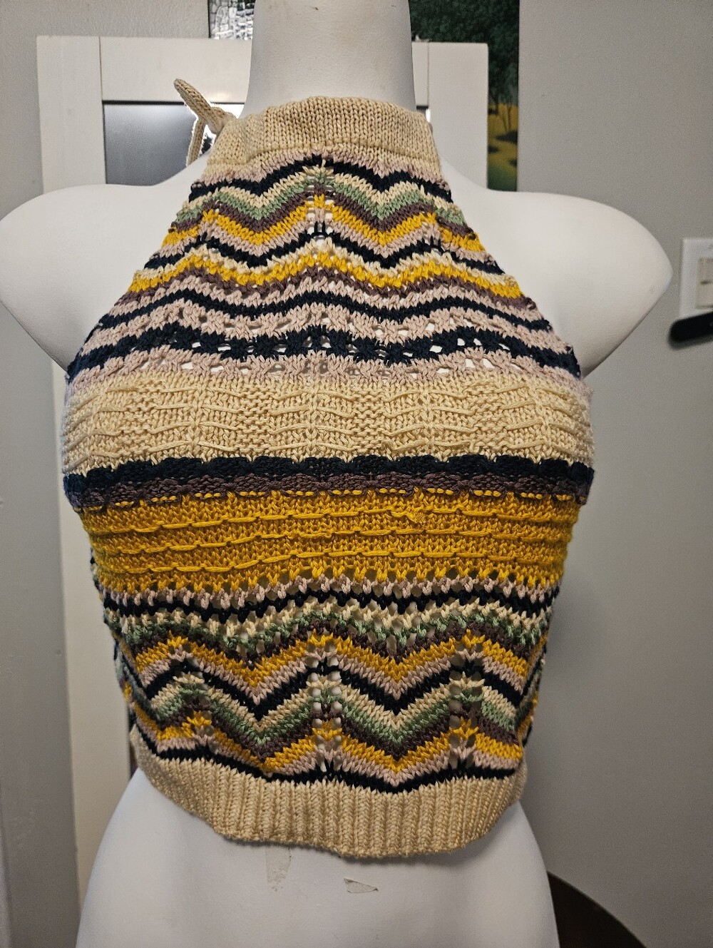 Medium * Jolie & Joy * MultiColor Stripes * Crochet Crop